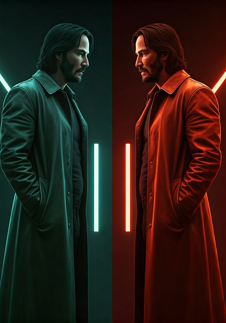 Neo Matrix Reflection in Neon Colors