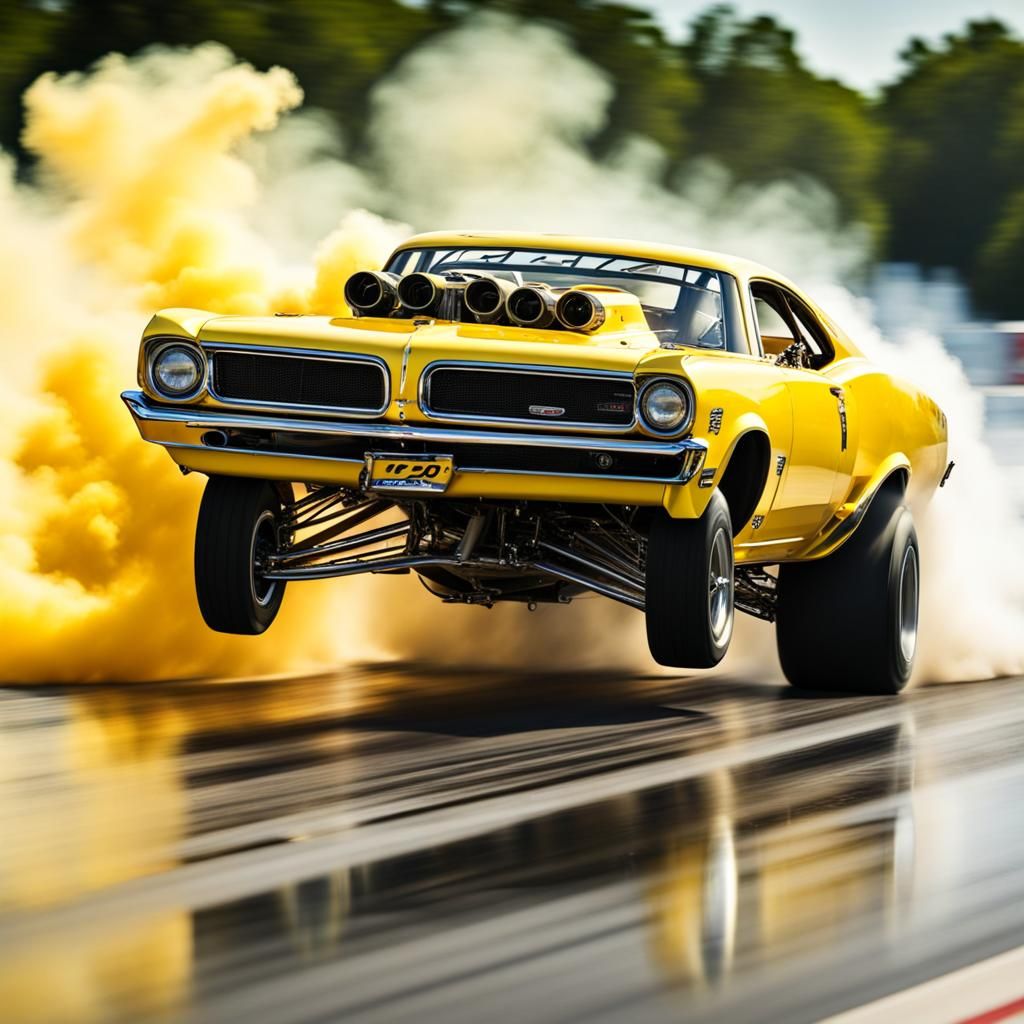 The Big Wheel Drag Racing Car