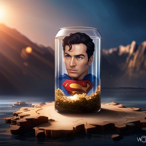 Superman Funko Pop Figurine in a Bottle