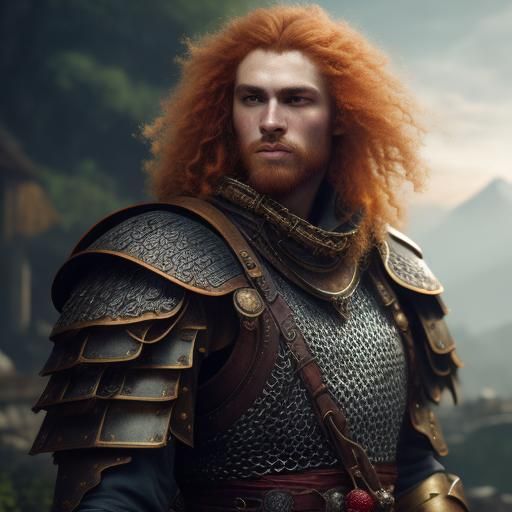 Strawberry Blonde Teen in Chainmail: 17th Century Art