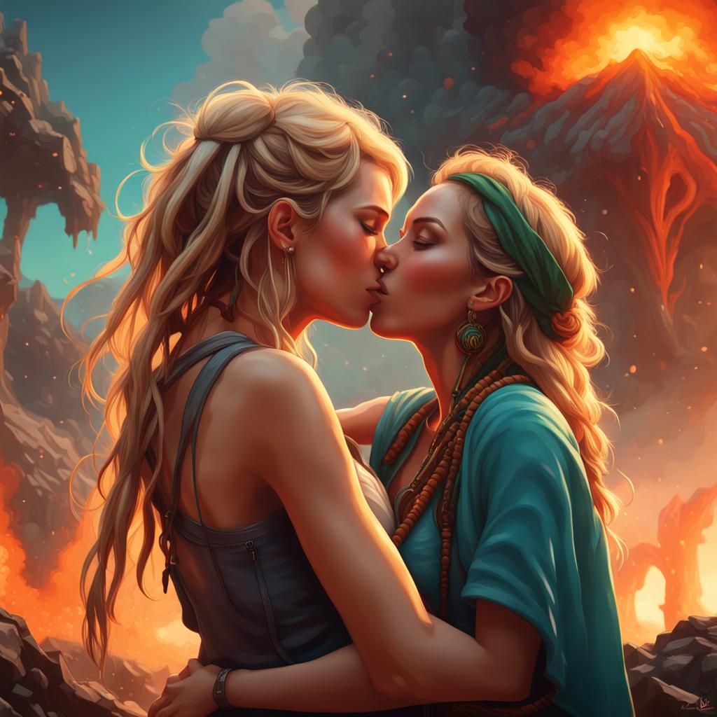 Explosive Kiss: Volcano Eruption Art in Unreal Engine