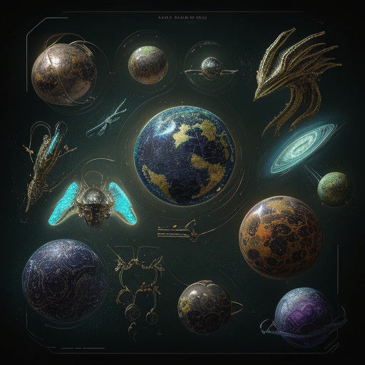 Vibrant Sci-Fi Field Guide to Alien Species