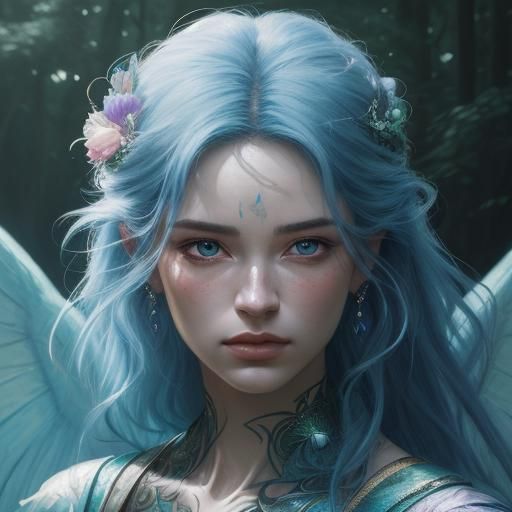 Mystical Forest Fairies Portrait in Digital Art Style