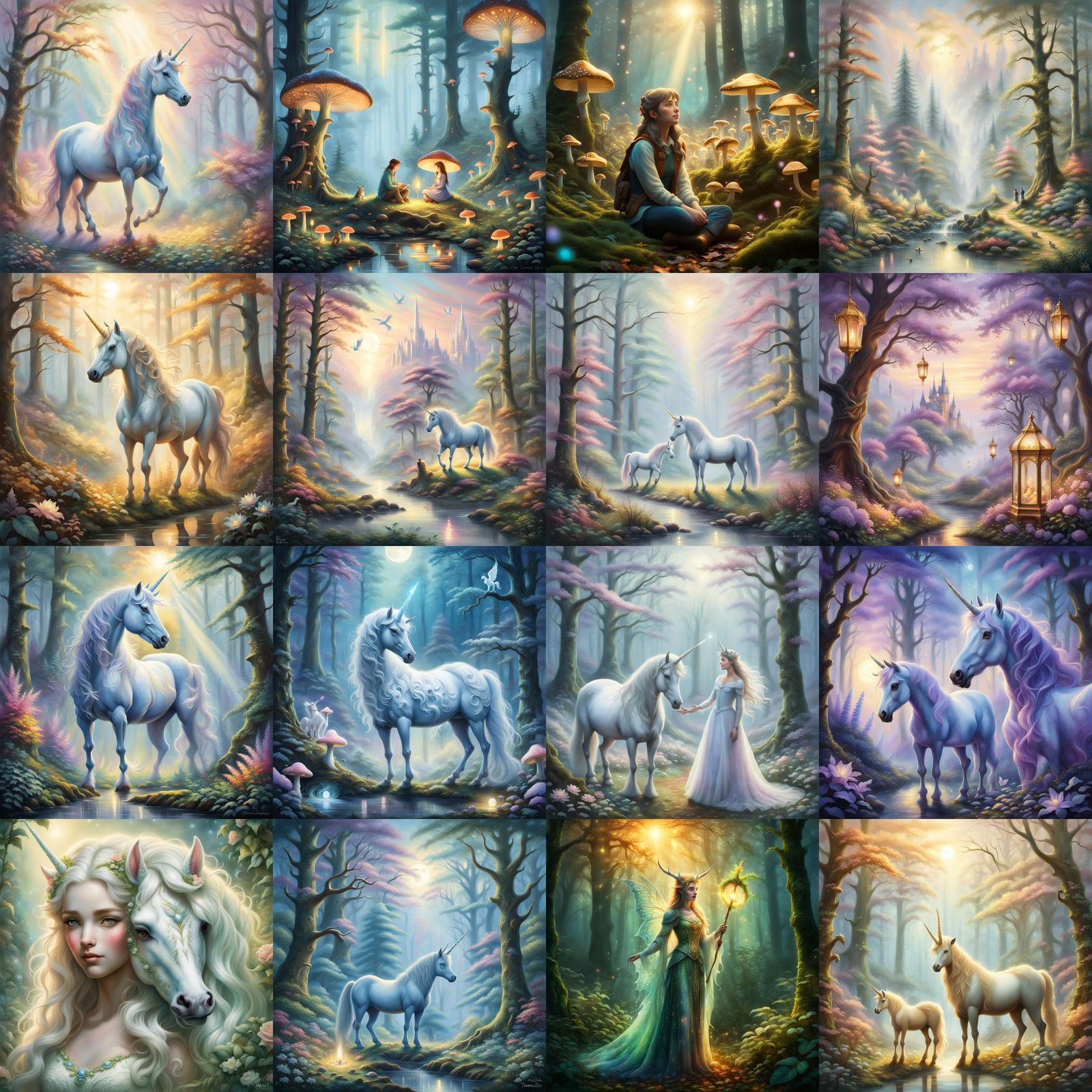 Fairy and Unicorn in Ethereal Fantasy Style