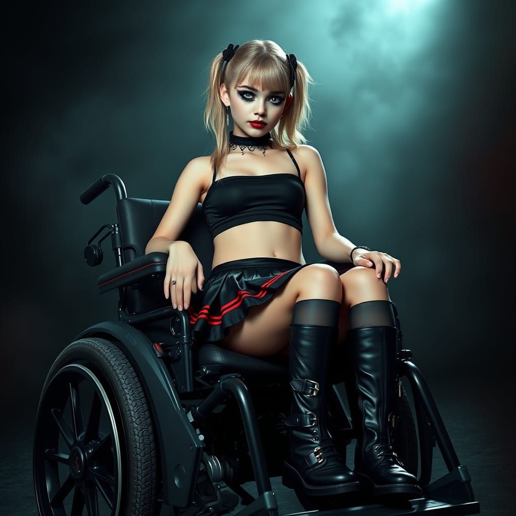 Mysterious Gothic Goddess in Dark Elegance