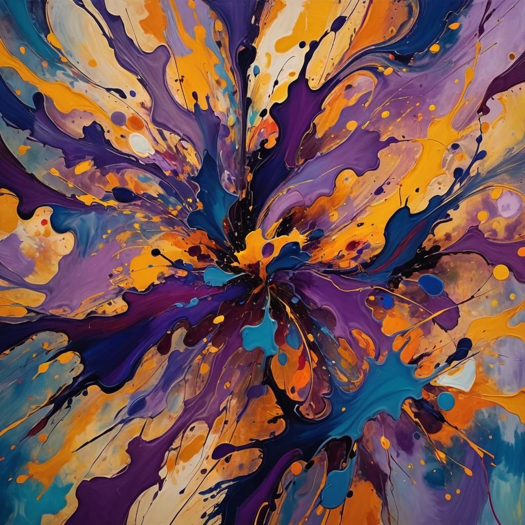 Abstract Expressionism in Unfamiliar Hues: Golden Light