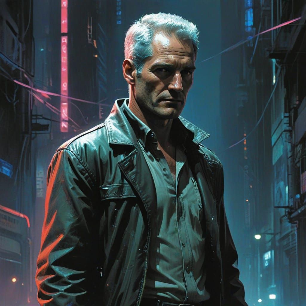 Cyberpunk Paul Newman, Comic Book Cover Art