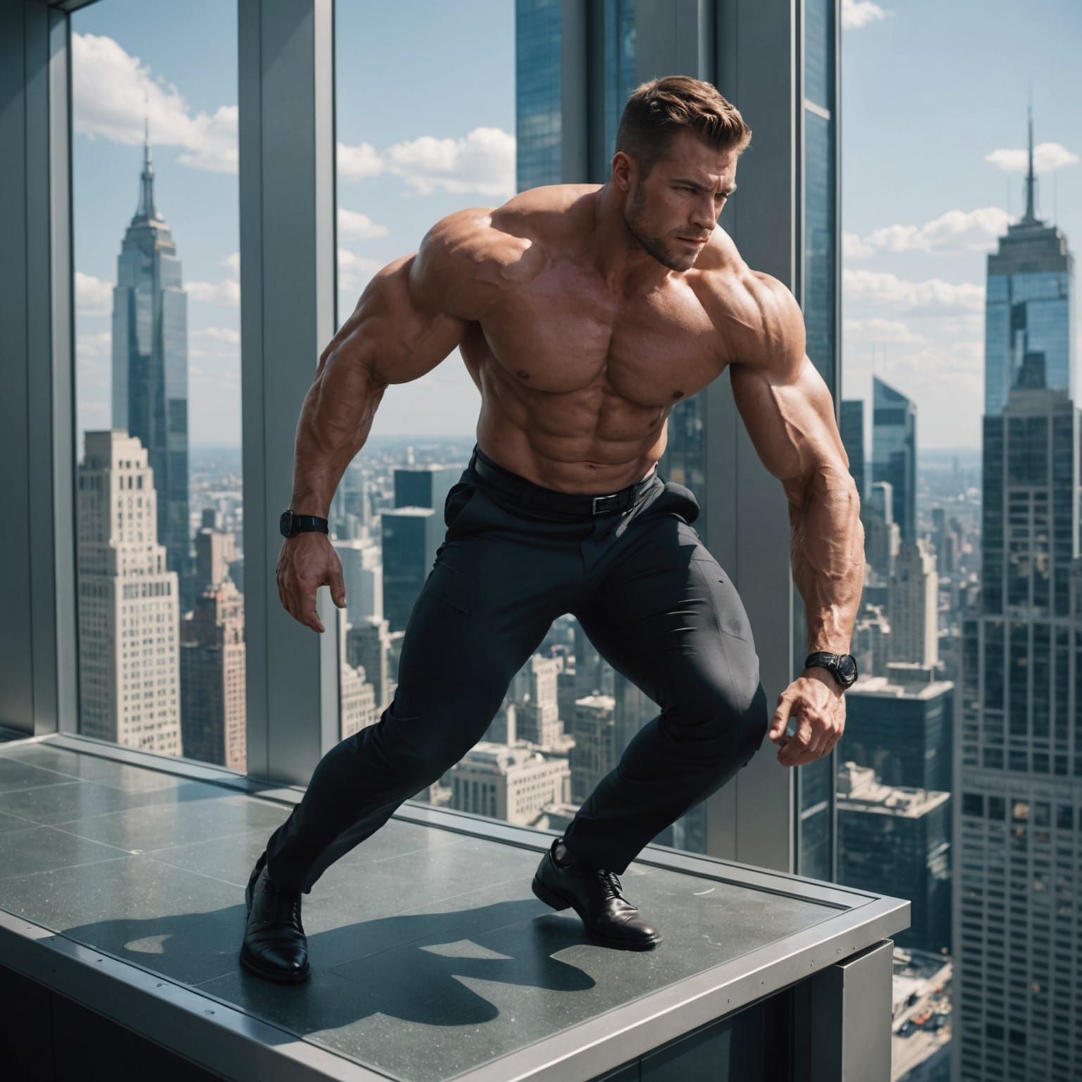 Muscular Peter Parker Climbs Skyscraper in Spider-Man Suit