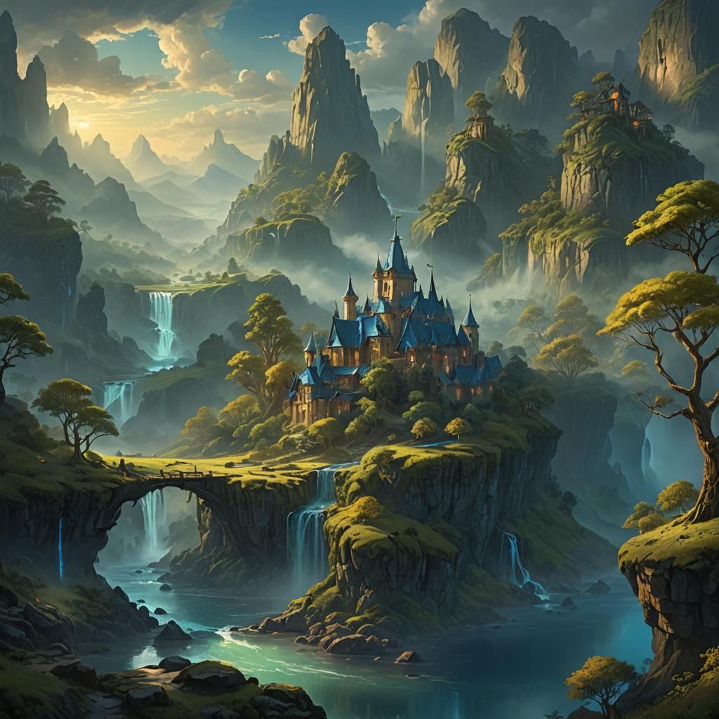 Fantasy Landscape Concept Art in Painterly Style