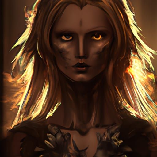 Dead Inside Portrait in Art Nouveau Style