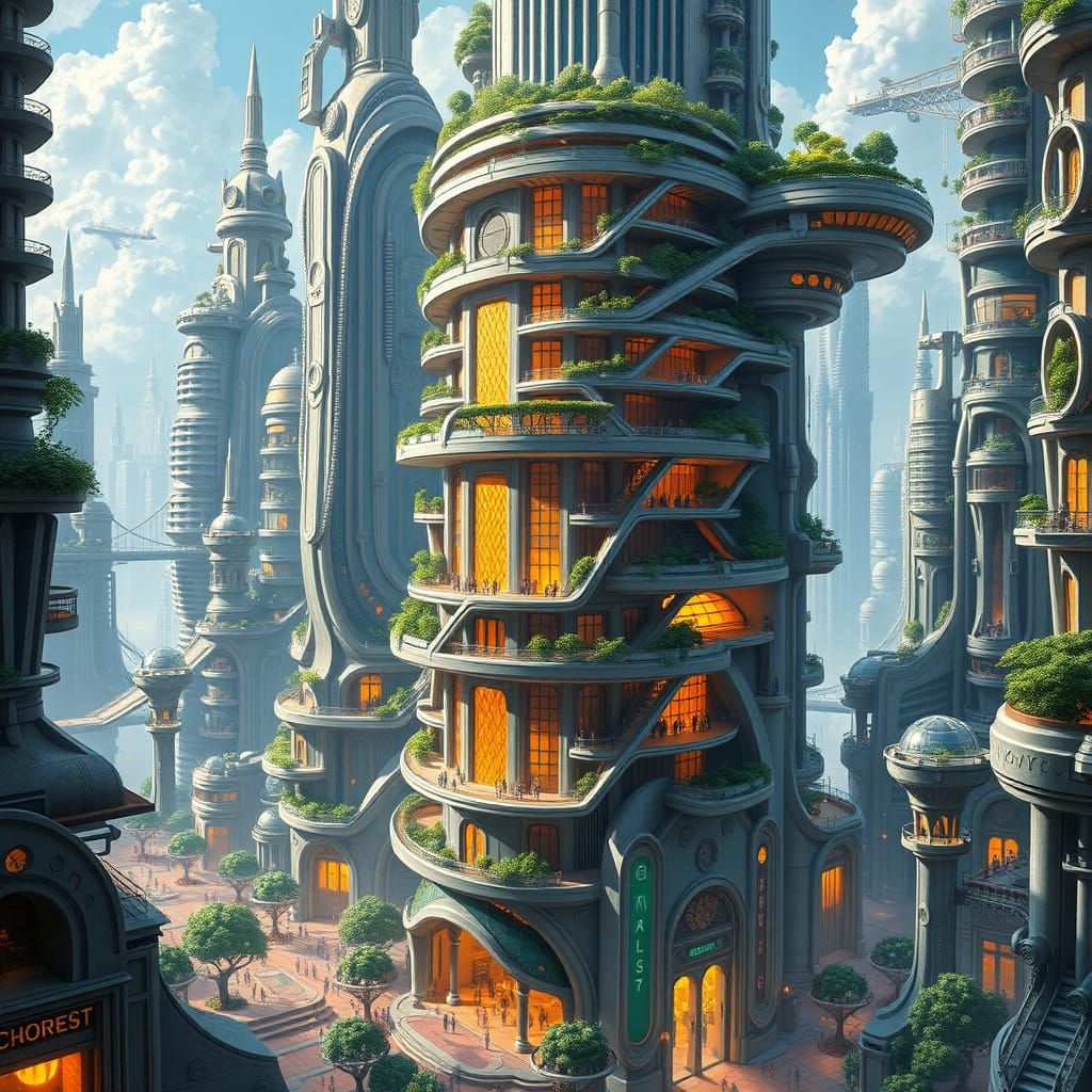 Harmonia Nexus: Utopian Metropolis of Futurism and Tradition