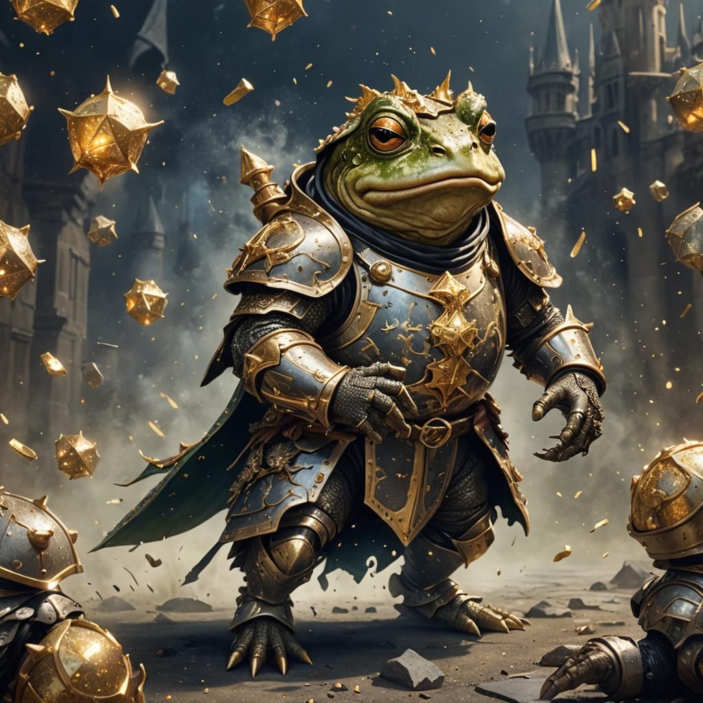 Toad Knight in Gold Inlaid Armor