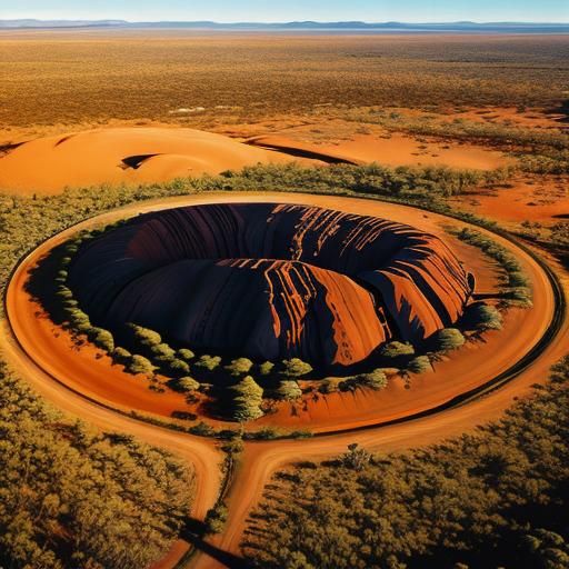 Uluru: AI Interpretation of Australian Landmark