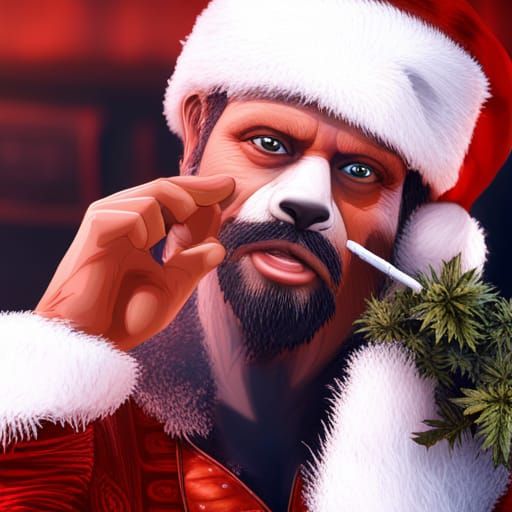 Panda and Santa: Detailed Fantasy Concept Art