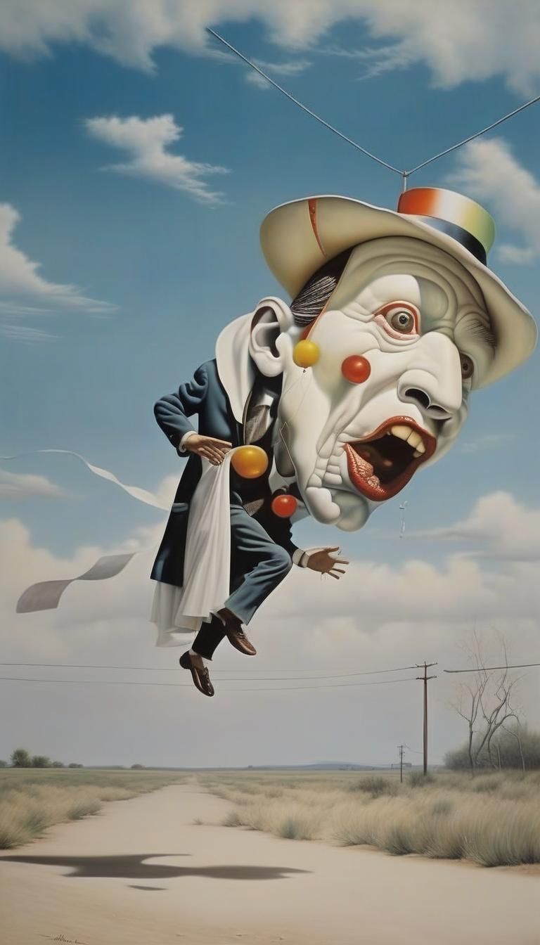 Surreal Head Dances a Jig: Photorealistic Film