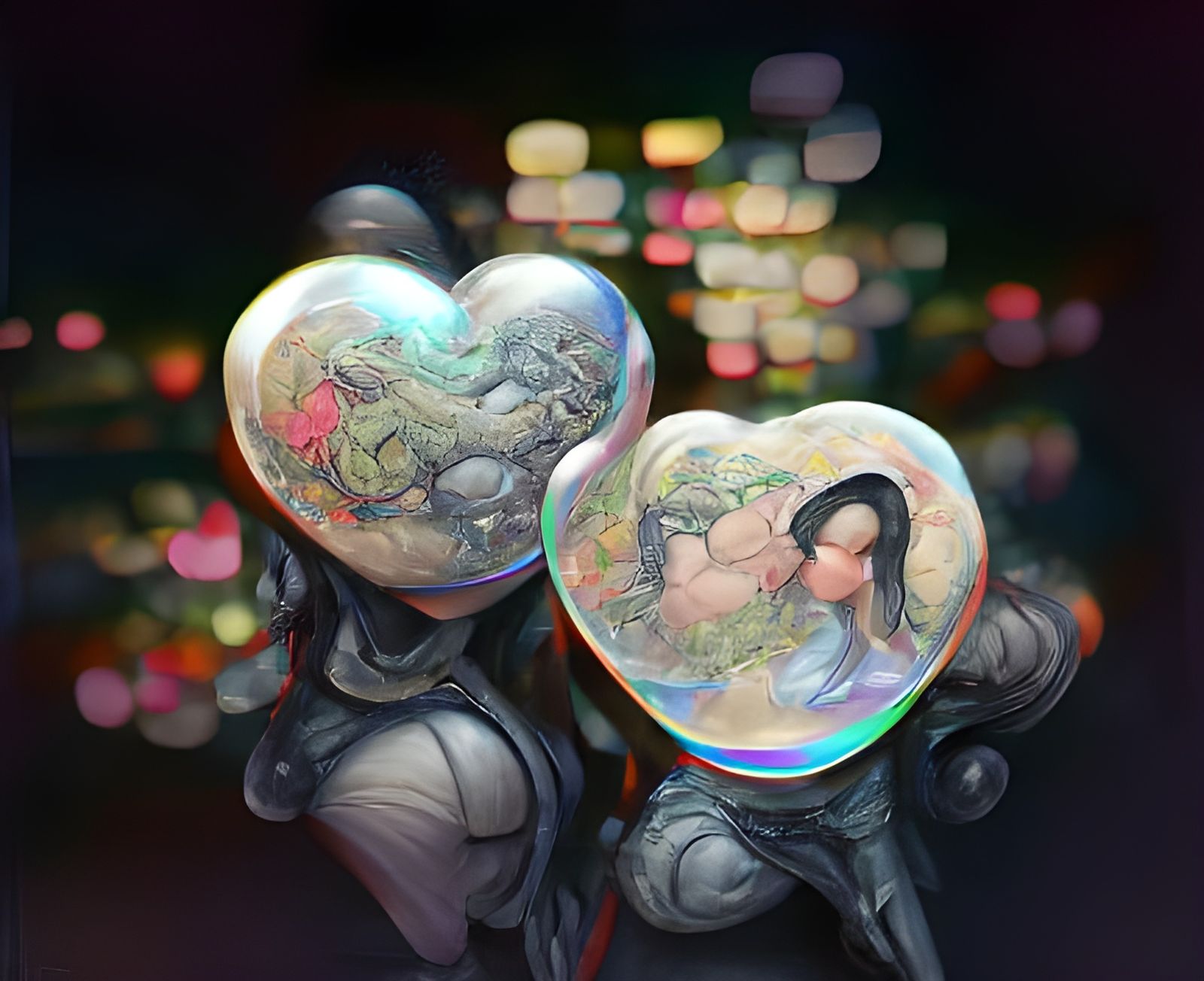 Dualistic Hearts in Ethereal Fantasy Style