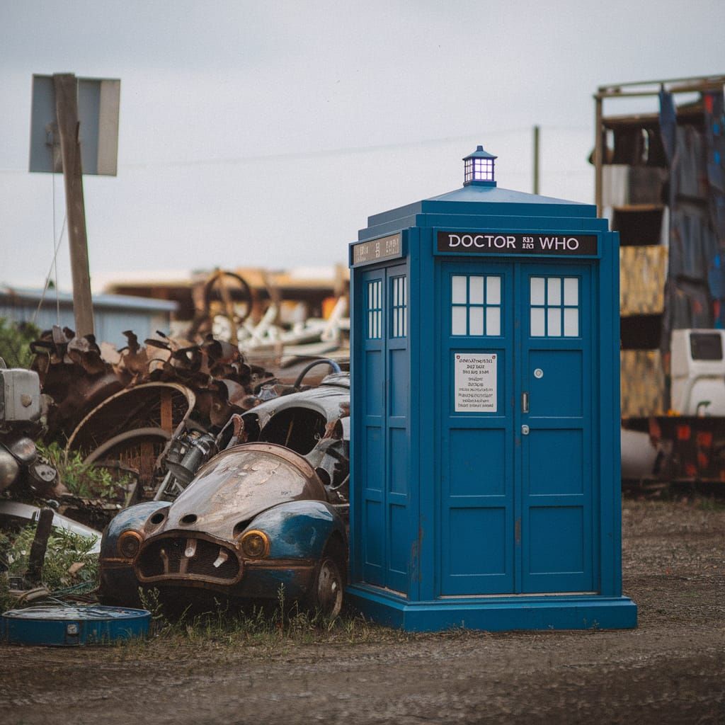 Doctor Who's TARDIS by Junkyard: Cinematic Film Still