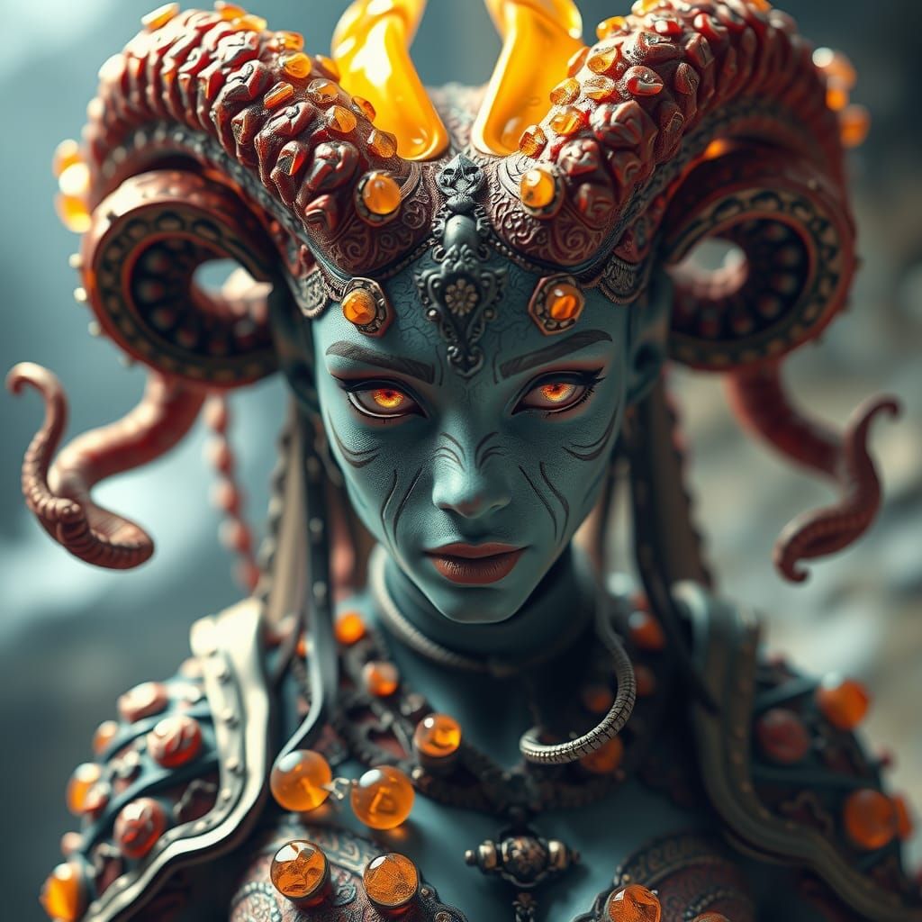 Tentacle Demon Firbolg in Double Exposure