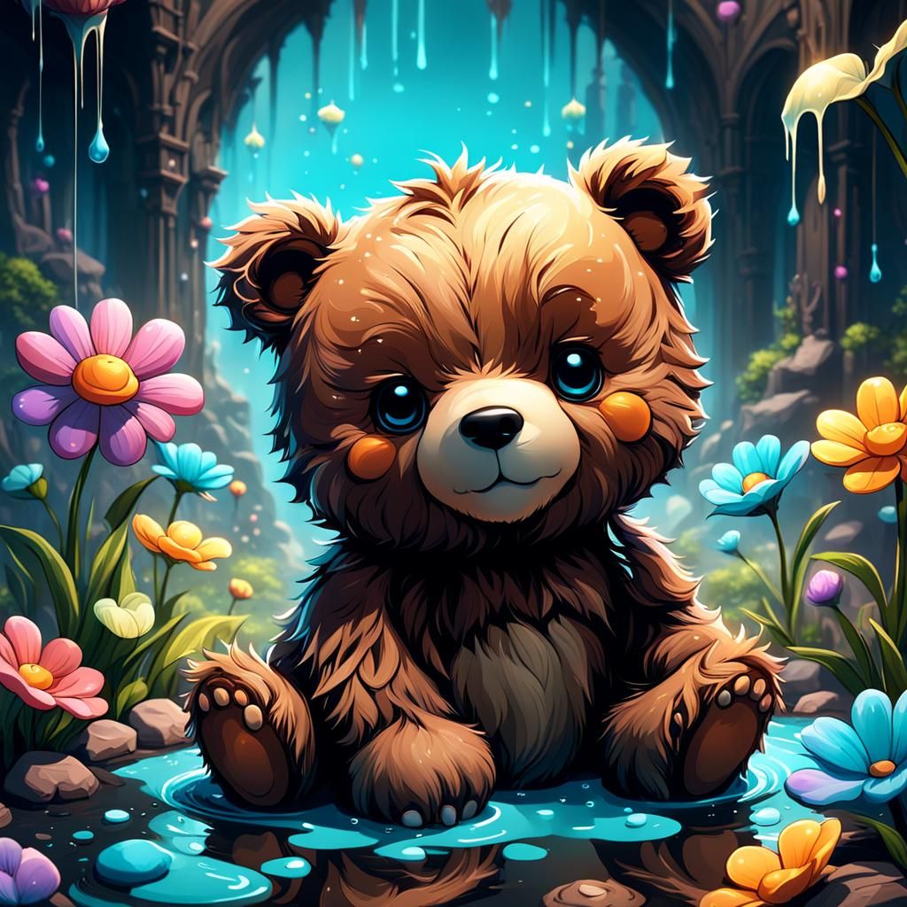 Cute Teddy Bear Fantasy Concept Art in 8k