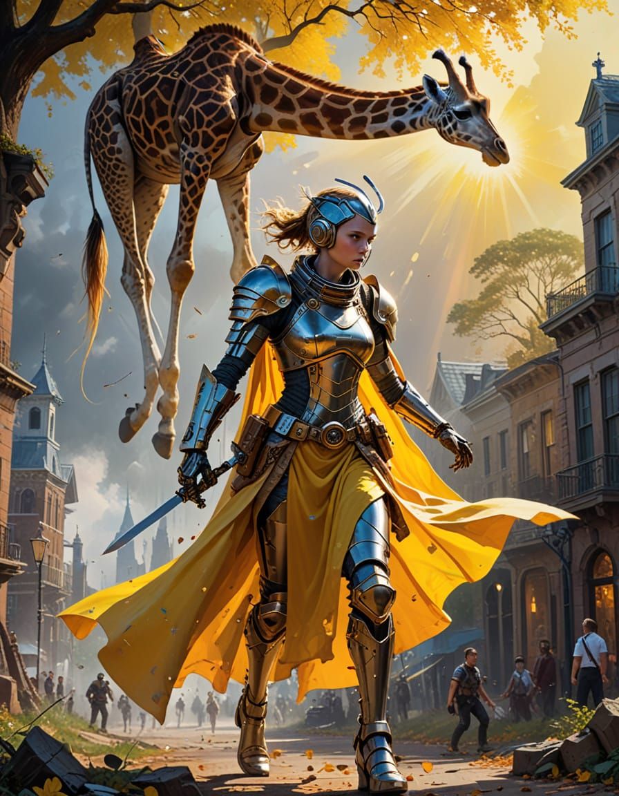 Funny AI Art: Knight Fails, Astronaut Chases Food