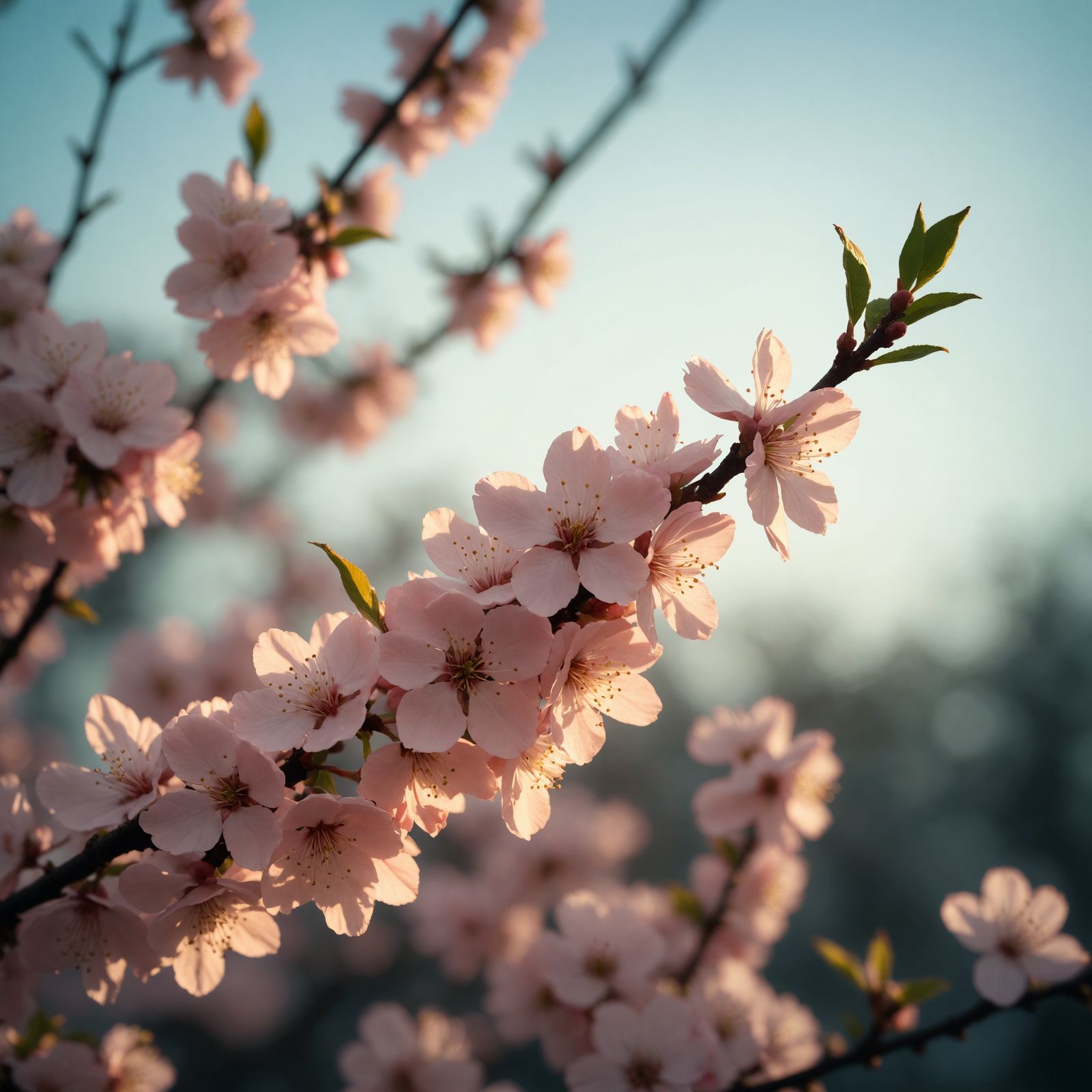 Sakura Dawn in Soft Impressionist Hues