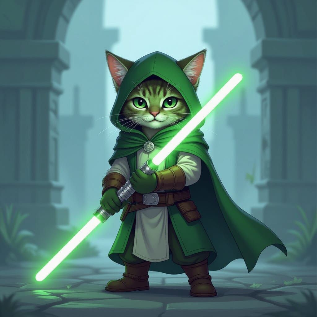 Chips Jedi Knight with Green Lightsaber