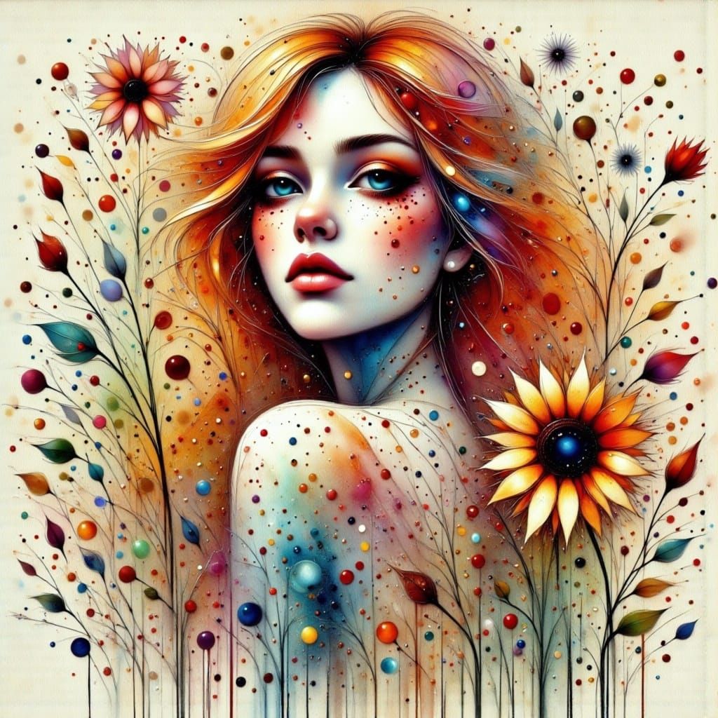 Gothic Romance in Vibrant Watercolour Splendour