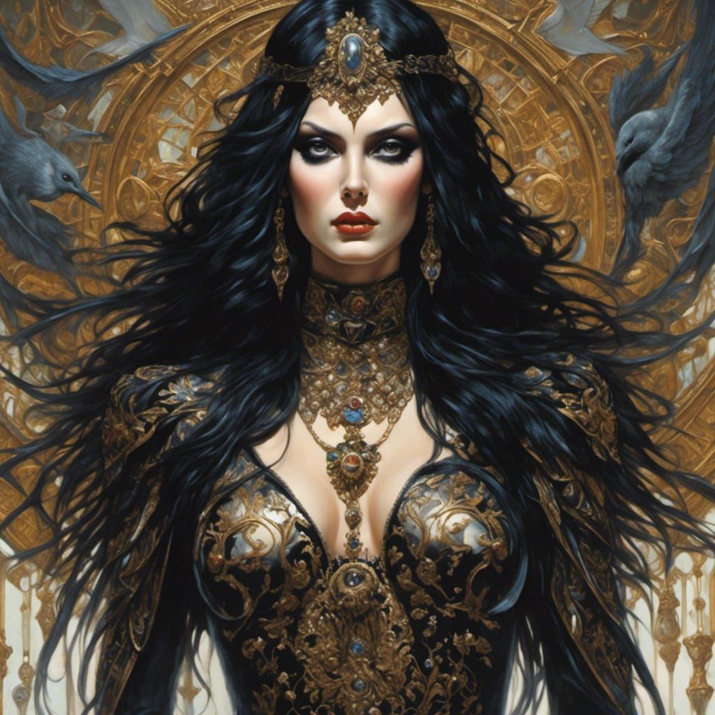 Raven-Haired Beauty Portrait