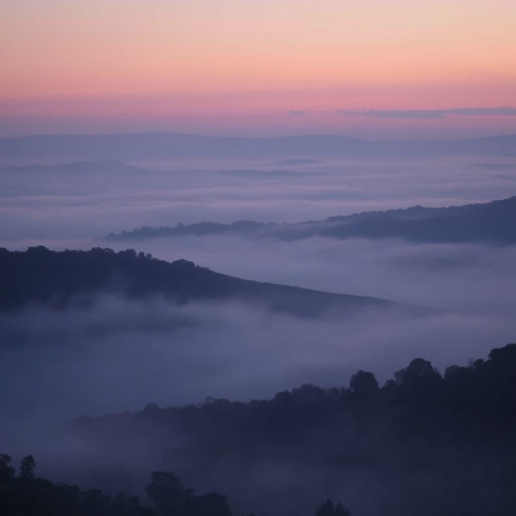 Ethereal Twilight Landscape in Dreamy Impressionist Style