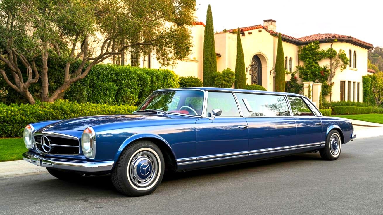 Evening Orchid Mercedes Limousine in Beverly Hills