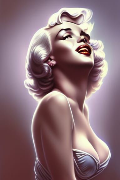 Marilyn Monroe Portrait in Photorealistic Style