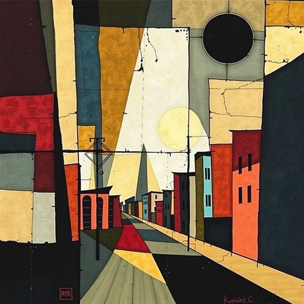 Abstract Graffiti Art in Urban Street Scene