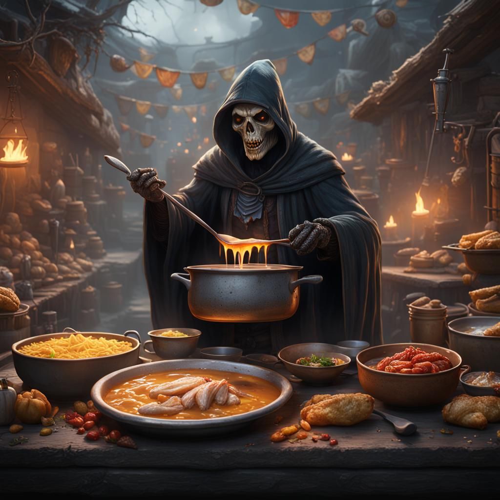 Grim Reaper's Soulful Chicken Soup