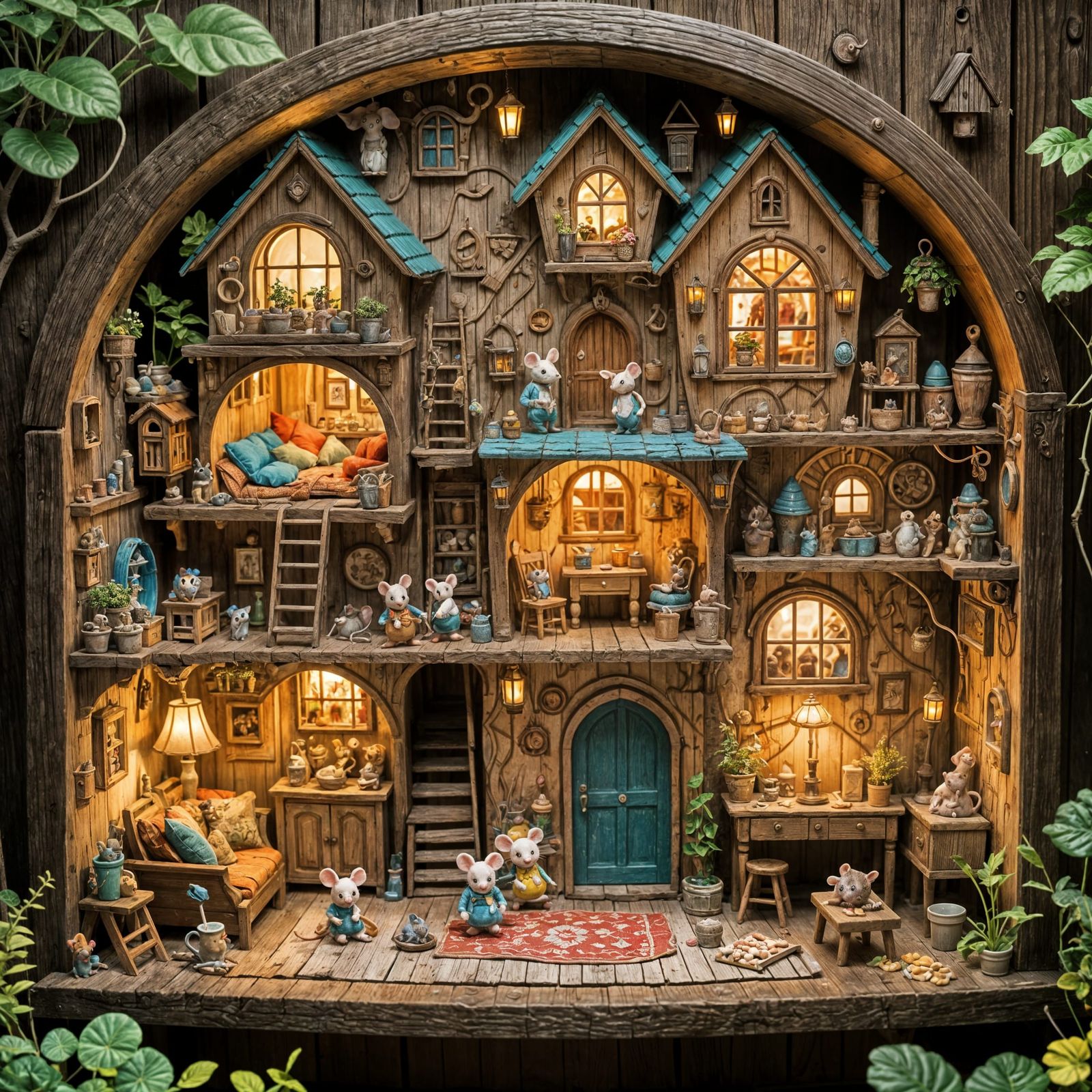 Charming Mouse Hole View into Family Home