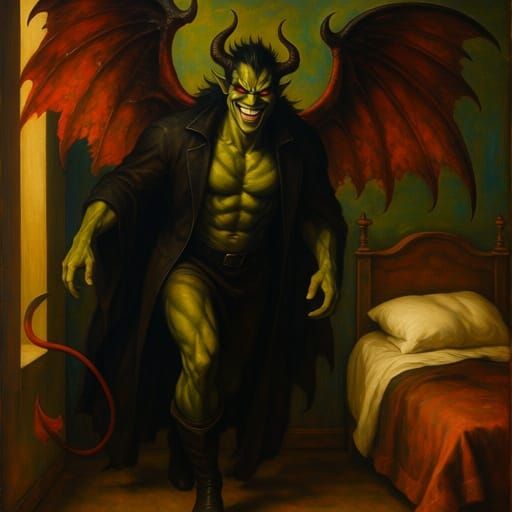 Kefka's Demonic Transformation in Masterpiece Oil Painting