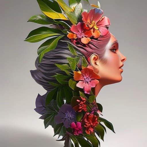 Hyperrealistic Rose Archway in Splash Art Style