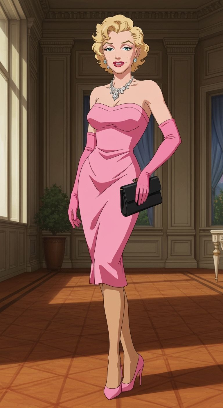 Marilyn Monroe in Studio Ghibli Style