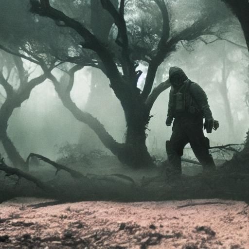 Eerie Radioactive Swamp with Cinematic Lighting