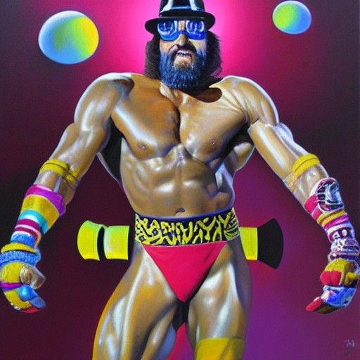 Powerful Figure in Oil Painting Style