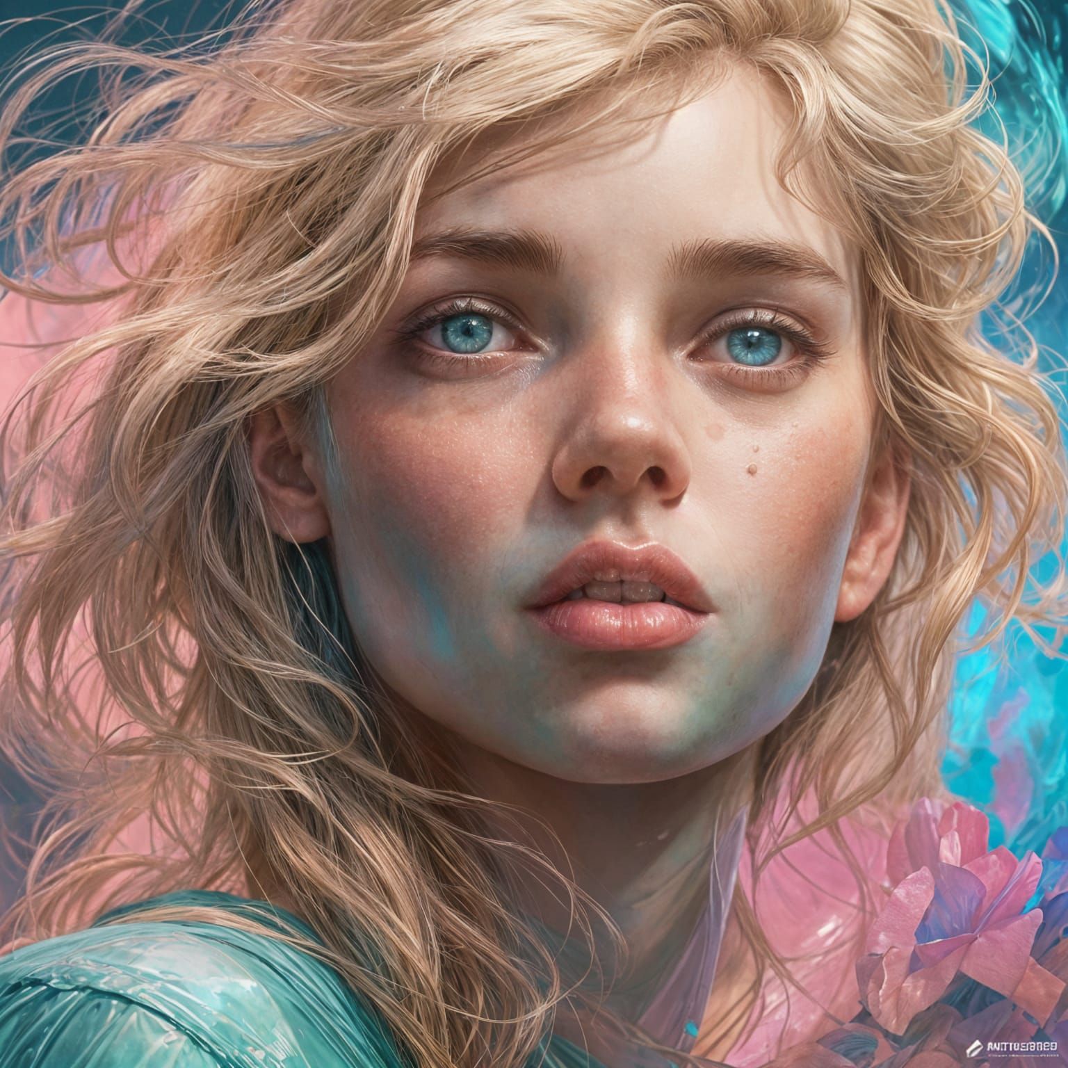 Hyperdetailed Portrait of a Blond Girl in Unreal Engine 5