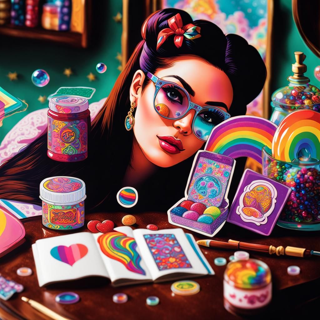 90s Puffy Stickers: Love Witch Potions and Rainbows