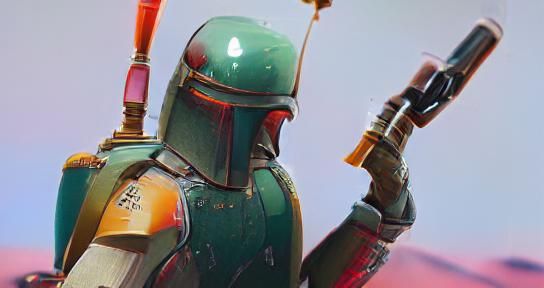 Boba Fett Art Deco Concept Art in 8K