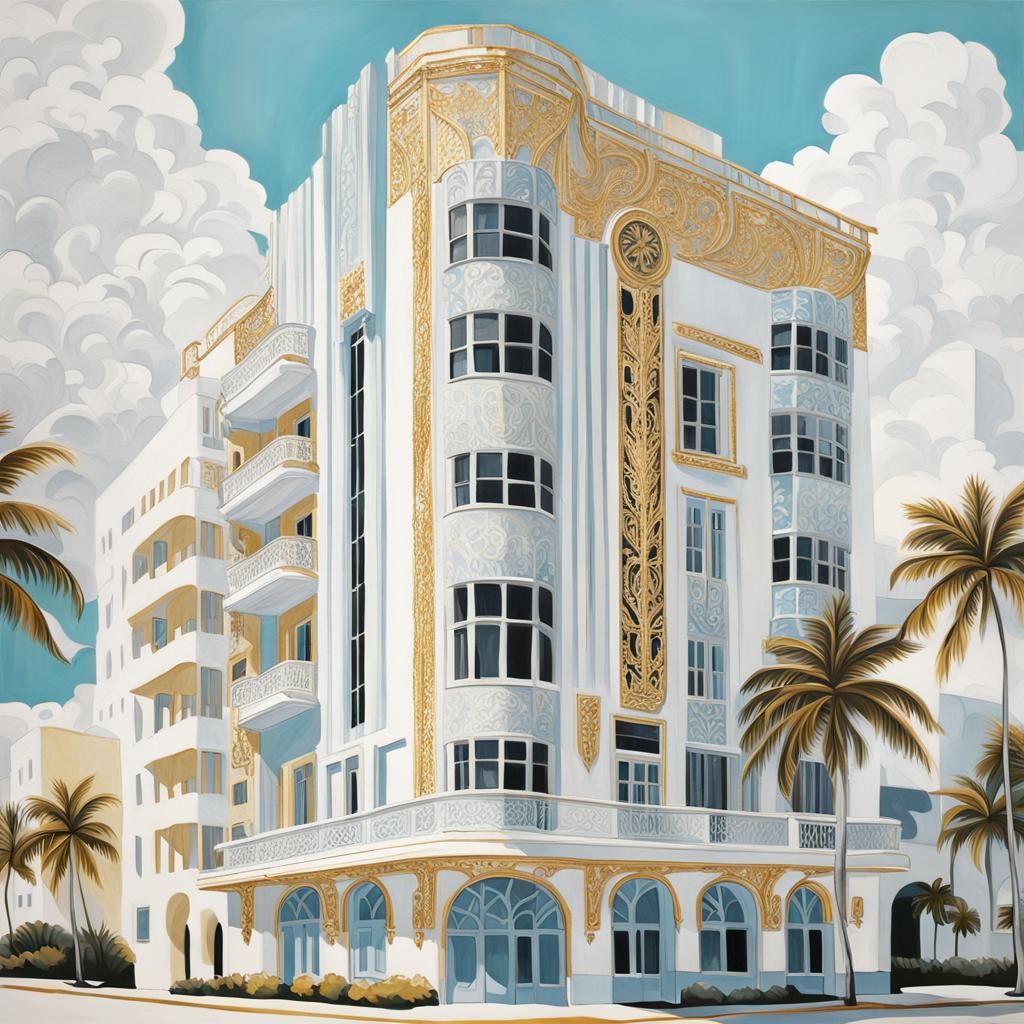 Miami Beach Art Deco Apartment in 1920s Style