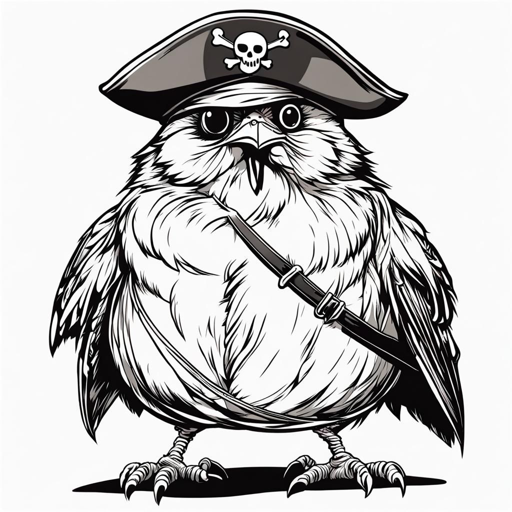 Manga Sparrow Pirate Soldier Illustration