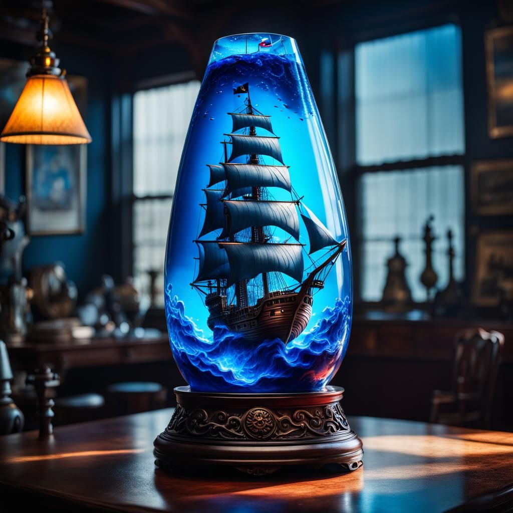 pirate ship lava lamp