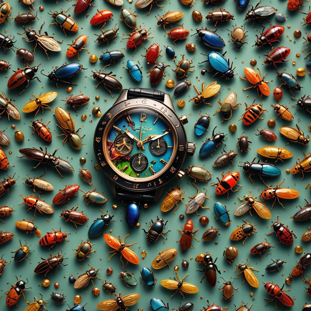 Hyperrealistic Bug Watch Concept Art