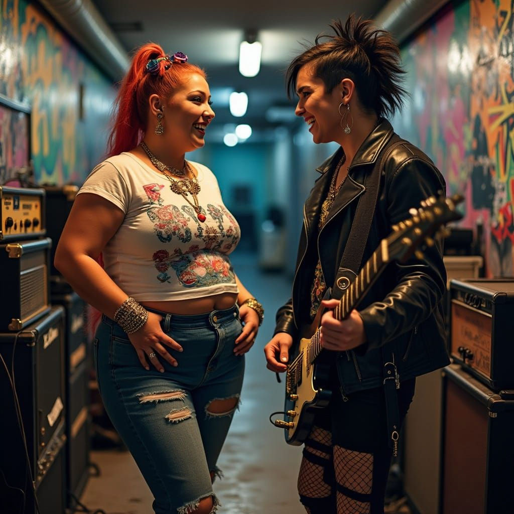Rebellious Music Fan Connects with Punk Rocker Backstage