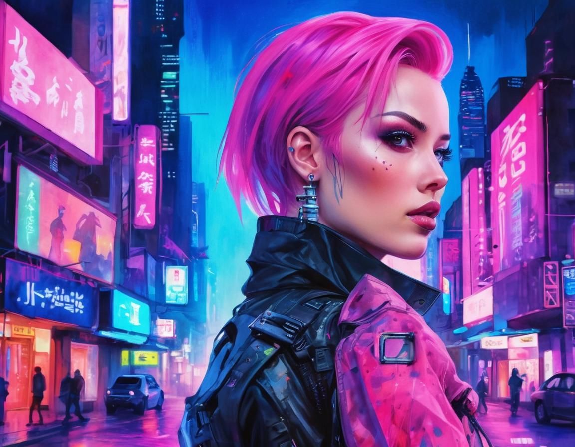 Cyberpunk Girl inspired By @SeanMurrayl