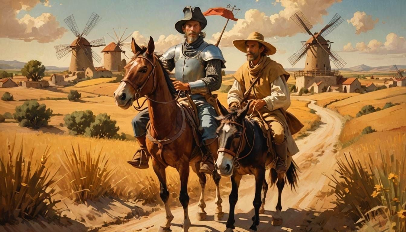 Don Quixote Rides Again with Sancho Panza