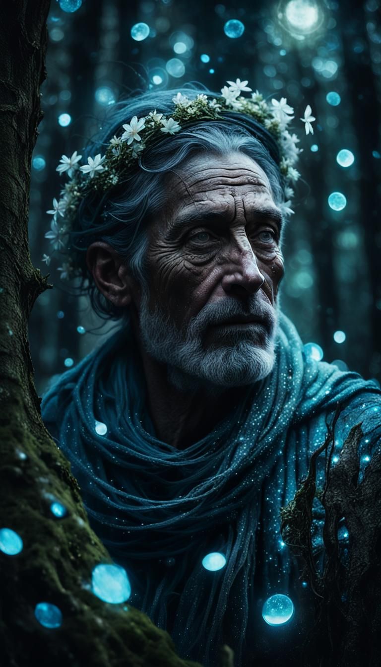 Ethereal Mysticism: Figure in Glowing Aura